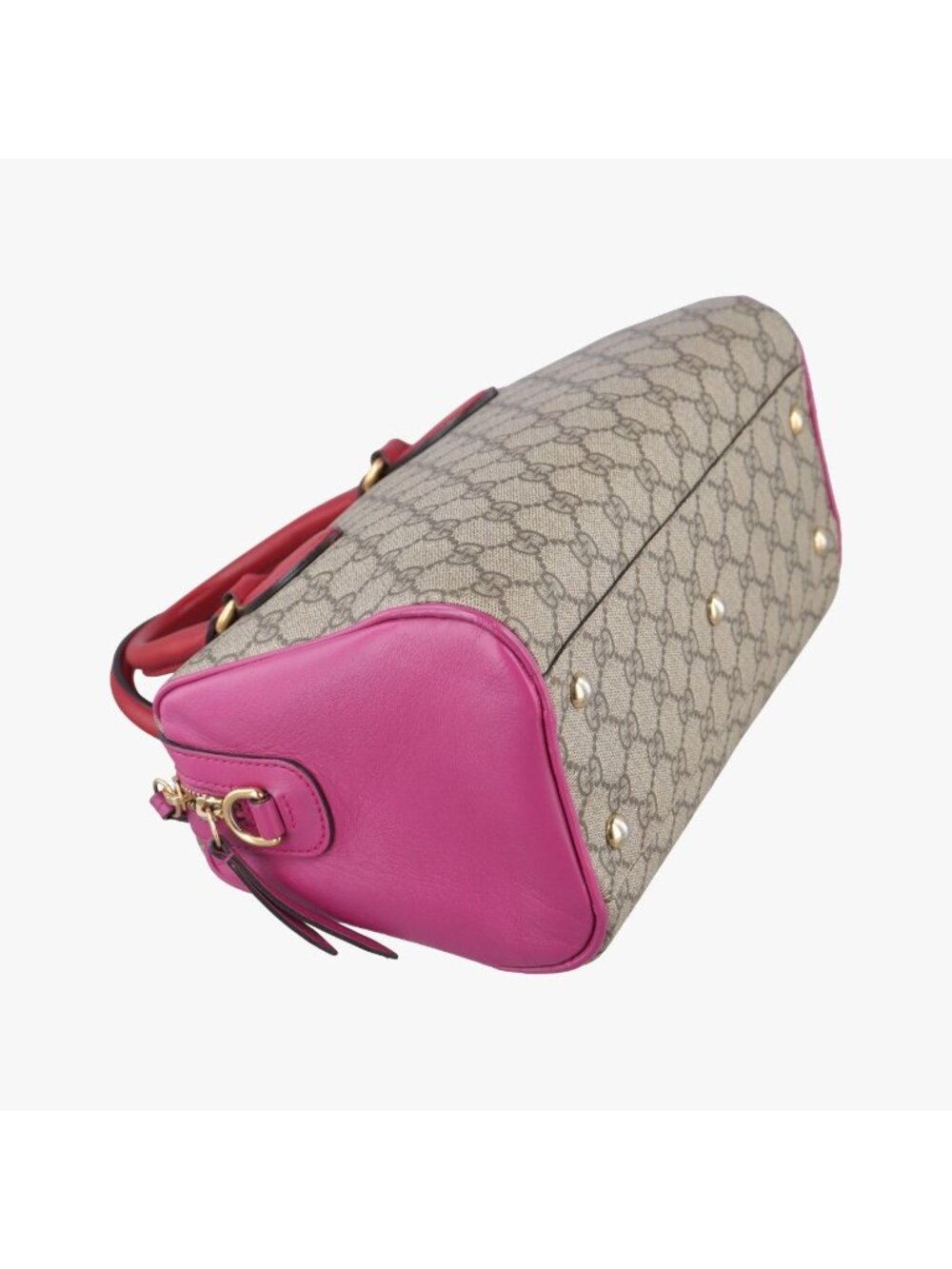 Gucci GG Supreme Beige Red Pink Canvas Travel - Picture 5 of 15